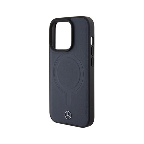 Mercedes Smooth Leather MagSafe - Etui iPhone 15 Pro (granatowy) Mercedes Smooth Leather MagSafe - Etui iPhone 15 Pro (granatowy)