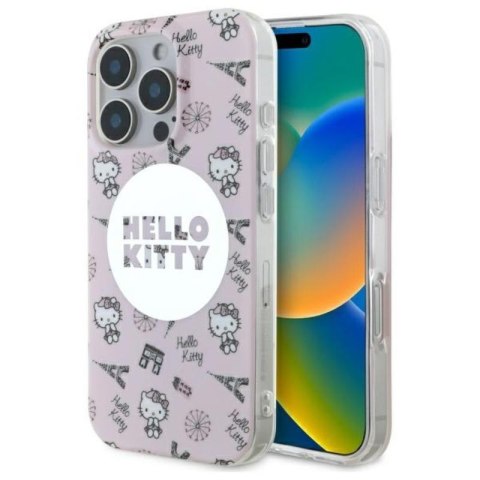 Hello Kitty IML All Over Paris MagSafe - Etui iPhone 16 Pro (różowy) Hello Kitty IML All Over Paris MagSafe - Etui iPhone 16 Pro (różowy)