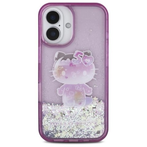 Hello Kitty Liquid Glitter 50TH Anniversary Party - Etui iPhone 16 (fioletowy) Hello Kitty Liquid Glitter 50TH Anniversary Party - Etui iPhone 16 (fioletowy)