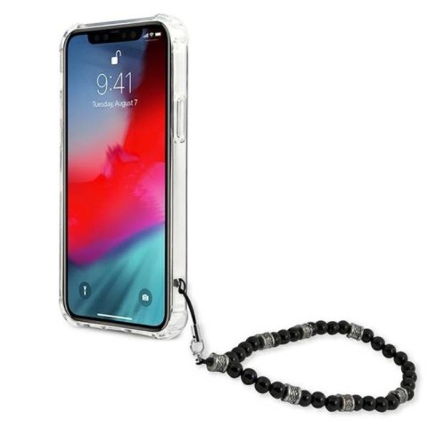 Guess Black Pearl Strap - Etui iPhone 12 / iPhone 12 Pro (przezroczysty) Guess Black Pearl Strap - Etui iPhone 12 / iPhone 12 Pro (przezroczysty)