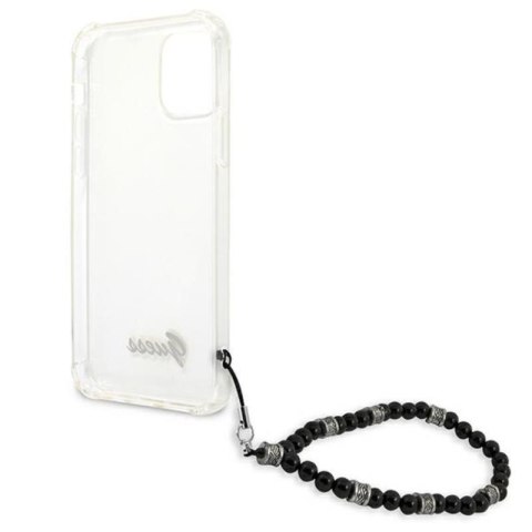 Guess Black Pearl Strap - Etui iPhone 12 / iPhone 12 Pro (przezroczysty) Guess Black Pearl Strap - Etui iPhone 12 / iPhone 12 Pro (przezroczysty)