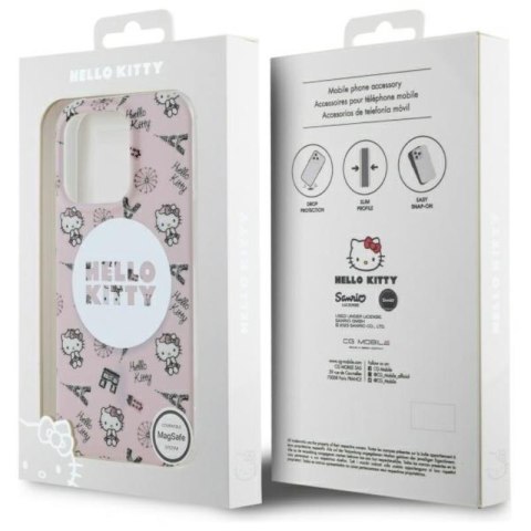 Hello Kitty IML All Over Paris MagSafe - Etui iPhone 16 Pro Max (różowy) Hello Kitty IML All Over Paris MagSafe - Etui iPhone 16 Pro Max (różowy)