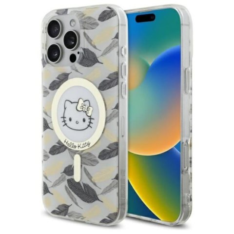 Hello Kitty IML Golden Leaves MagSafe - Etui iPhone 16 Pro Max (biały) Hello Kitty IML Golden Leaves MagSafe - Etui iPhone 16 Pro Max (biały)