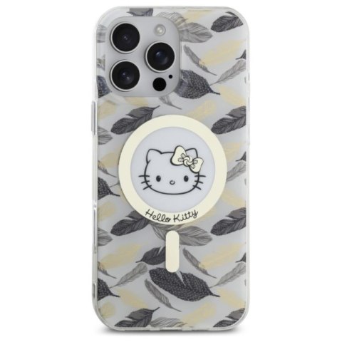 Hello Kitty IML Golden Leaves MagSafe - Etui iPhone 16 Pro Max (biały) Hello Kitty IML Golden Leaves MagSafe - Etui iPhone 16 Pro Max (biały)