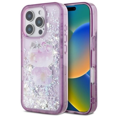 Hello Kitty Liquid Glitter 50TH Anniversary Party - Etui iPhone 16 Pro Max (fioletowy) Hello Kitty Liquid Glitter 50TH Anniversary Party - Etui iPhone 16 Pro Max (fioletowy)