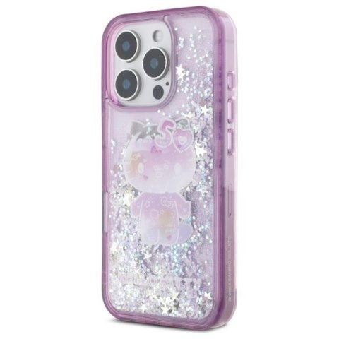 Hello Kitty Liquid Glitter 50TH Anniversary Party - Etui iPhone 16 Pro Max (fioletowy) Hello Kitty Liquid Glitter 50TH Anniversary Party - Etui iPhone 16 Pro Max (fioletowy)