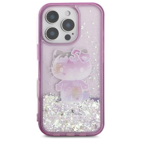 Hello Kitty Liquid Glitter 50TH Anniversary Party - Etui iPhone 16 Pro (fioletowy) Hello Kitty Liquid Glitter 50TH Anniversary Party - Etui iPhone 16 Pro (fioletowy)