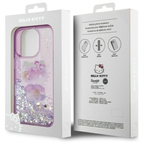 Hello Kitty Liquid Glitter 50TH Anniversary Party - Etui iPhone 16 Pro (fioletowy) Hello Kitty Liquid Glitter 50TH Anniversary Party - Etui iPhone 16 Pro (fioletowy)