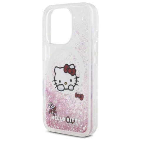 Hello Kitty Liquid Glitter Sweet Kitty Bows MagSafe - Etui iPhone 16 Pro Max (biały) Hello Kitty Liquid Glitter Sweet Kitty Bows MagSafe - Etui iPhone 16 Pro Max (biały)