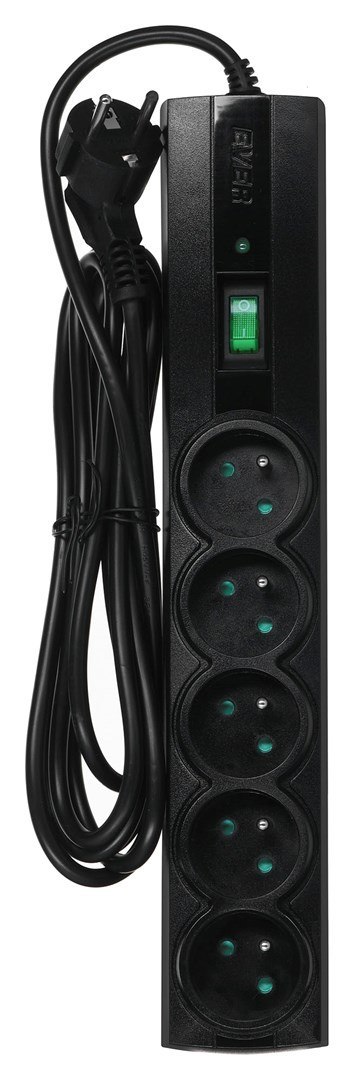 Listwa antyprzepięciowa Ever Classic 3,0m (5 x UTE; 10 A; kolor czarny) (T/LZ09-CLA030/0000) Listwa antyprzepięciowa Ever Classic 3,0m (5 x UTE; 10 A; kolor czarny) (T/LZ09-CLA030/0000)