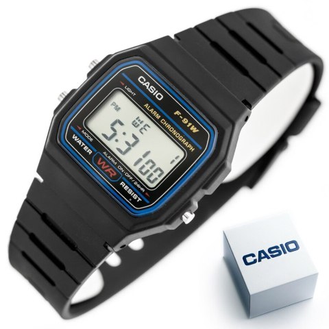 ZEGAREK MĘSKI CASIO F-91W-1YER (zd086a) - KLASYKA + BOX ZEGAREK MĘSKI CASIO F-91W-1YER (zd086a) - KLASYKA + BOX