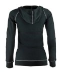 BLUZA DAMSKA ZE ŚCIĄGACZAMI KAPTUR (Czarny) S (36)