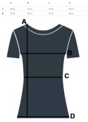 Bluzka długi T-shirt dekolt serek Zuzia (Żółty) XL (42)