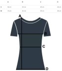 Bluzka długi T-shirt dekolt serek Zuzia (Fioletowy) XL (42)