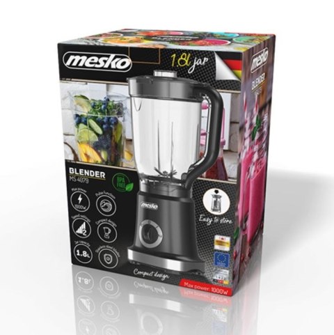 Blender kielichowy MESKO MS 4079 czarny Blender kielichowy MESKO MS 4079 czarny