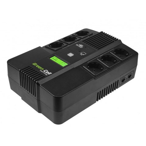 Green Cell - Zasilacz awaryjny UPS AiO 600VA 360W Green Cell - Zasilacz awaryjny UPS AiO 600VA 360W