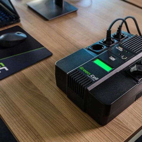 Green Cell - Zasilacz awaryjny UPS AiO 600VA 360W Green Cell - Zasilacz awaryjny UPS AiO 600VA 360W