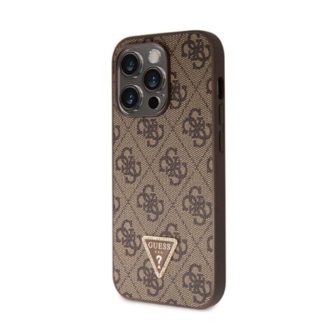 Guess Crossbody 4G Metal Logo - Etui iPhone 15 Pro Max (brązowy) Guess Crossbody 4G Metal Logo - Etui iPhone 15 Pro Max (brązowy)