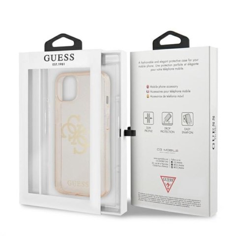 Guess Glitter 4G Big Logo - Etui iPhone 13 mini (złoty) Guess Glitter 4G Big Logo - Etui iPhone 13 mini (złoty)