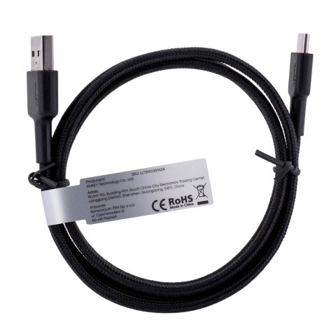AUKEY CB-CD30 KABEL USB-C QC PD 0.9M 3A NYLON AUKEY CB-CD30 KABEL USB-C QC PD 0.9M 3A NYLON