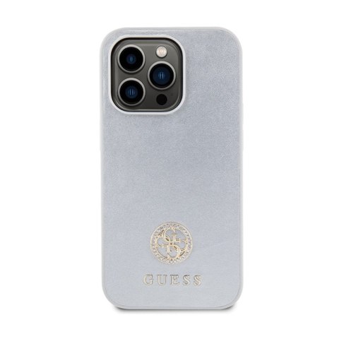 Guess 4G Strass Metal Logo - Etui iPhone 15 Pro Max (srebrny) Guess 4G Strass Metal Logo - Etui iPhone 15 Pro Max (srebrny)