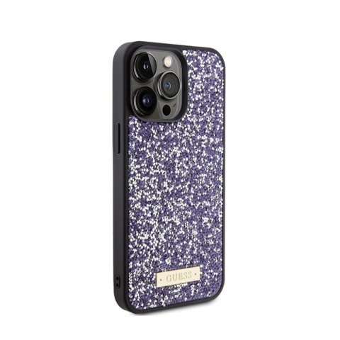 Guess Rhinestone Metal Logo - Etui iPhone 15 Pro Max (różowy) Guess Rhinestone Metal Logo - Etui iPhone 15 Pro Max (różowy)