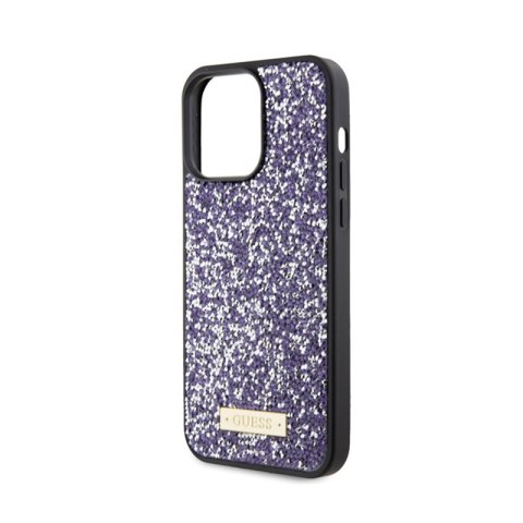 Guess Rhinestone Metal Logo - Etui iPhone 15 Pro Max (różowy) Guess Rhinestone Metal Logo - Etui iPhone 15 Pro Max (różowy)
