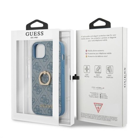 Guess 4G Ring Case - Etui iPhone 13 mini (niebieski) Guess 4G Ring Case - Etui iPhone 13 mini (niebieski)
