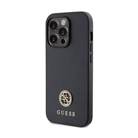 Guess 4G Strass Metal Logo - Etui iPhone 15 Pro (czarny) Guess 4G Strass Metal Logo - Etui iPhone 15 Pro (czarny)