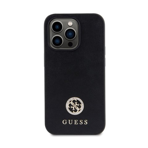 Guess 4G Strass Metal Logo - Etui iPhone 15 Pro (czarny) Guess 4G Strass Metal Logo - Etui iPhone 15 Pro (czarny)