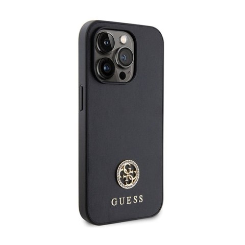 Guess 4G Strass Metal Logo - Etui iPhone 15 Pro (czarny) Guess 4G Strass Metal Logo - Etui iPhone 15 Pro (czarny)