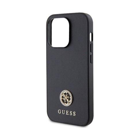 Guess 4G Strass Metal Logo - Etui iPhone 15 Pro (czarny) Guess 4G Strass Metal Logo - Etui iPhone 15 Pro (czarny)