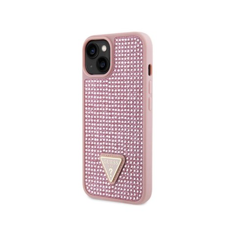 Guess Rhinestone Triangle - Etui iPhone 14 Plus (różowy) Guess Rhinestone Triangle - Etui iPhone 14 Plus (różowy)