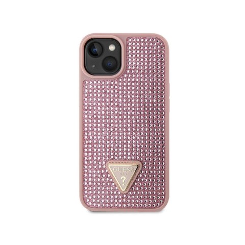 Guess Rhinestone Triangle - Etui iPhone 14 Plus (różowy) Guess Rhinestone Triangle - Etui iPhone 14 Plus (różowy)