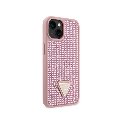 Guess Rhinestone Triangle - Etui iPhone 14 Plus (różowy) Guess Rhinestone Triangle - Etui iPhone 14 Plus (różowy)