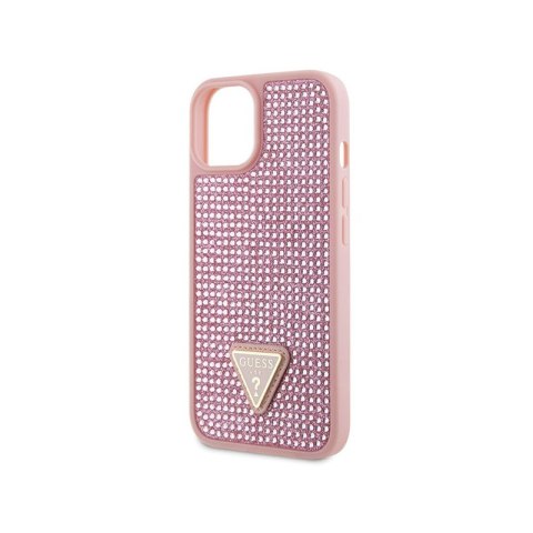 Guess Rhinestone Triangle - Etui iPhone 14 Plus (różowy) Guess Rhinestone Triangle - Etui iPhone 14 Plus (różowy)