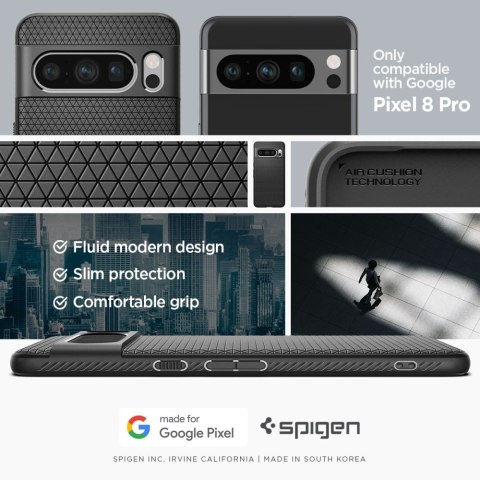 Spigen Liquid Air - Etui do Google Pixel 8 Pro (Czarny) Spigen Liquid Air - Etui do Google Pixel 8 Pro (Czarny)
