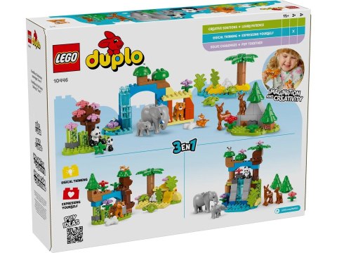 LEGO DUPLO TOWN 10446 Rodziny dzikich zwierząt 3w1 LEGO DUPLO TOWN 10446 Rodziny dzikich zwierząt 3w1