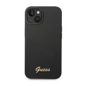 Guess Silicone Vintage - Etui iPhone 14 (czarny)
