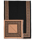 Szal szalik Chusta Stylowy ciepły aztecki wzór miękki gładki 180x65 cm (Wielokolorowy || Czarny)