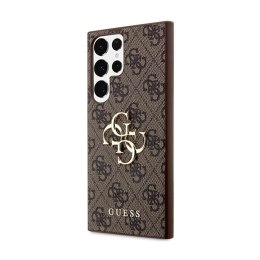 Guess 4G Big Metal Logo - Etui Samsung Galaxy S24 Ultra (brązowy)