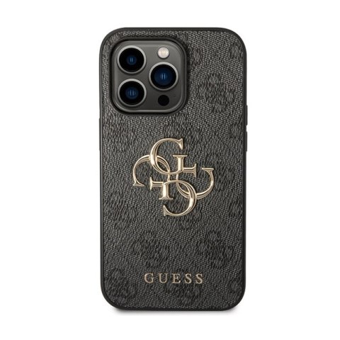 Guess 4G Big Metal Logo - Etui iPhone 15 Pro (szary) Guess 4G Big Metal Logo - Etui iPhone 15 Pro (szary)