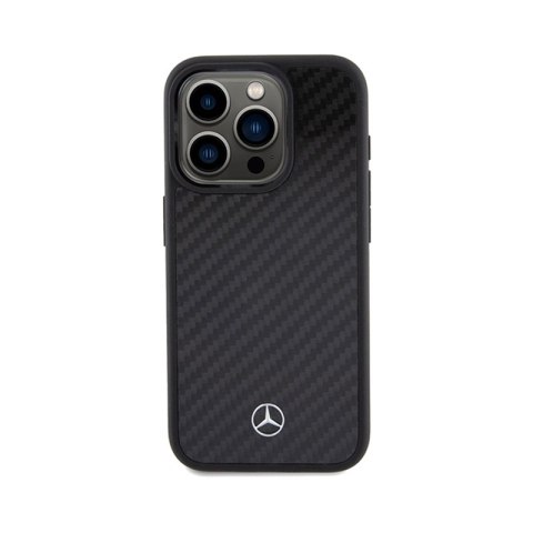 Mercedes Carbon Fiber Dynamic - Etui iPhone 15 Pro (czarny) Mercedes Carbon Fiber Dynamic - Etui iPhone 15 Pro (czarny)