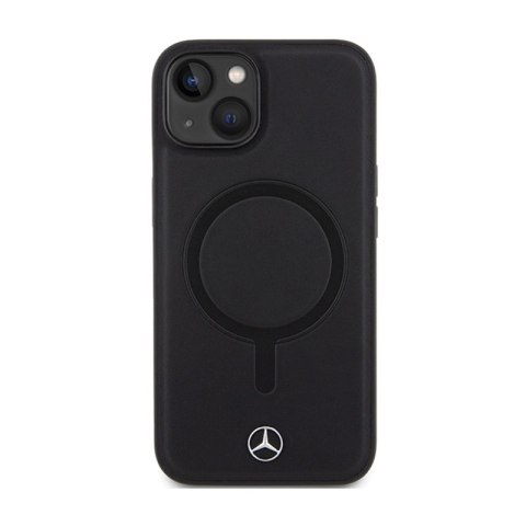 Mercedes Smooth Leather MagSafe - Etui iPhone 14 (czarny) Mercedes Smooth Leather MagSafe - Etui iPhone 14 (czarny)