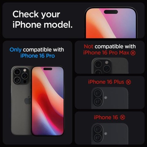 Spigen GLAS.TR EZ FIT 2-Pack - Szkło hartowane do iPhone 16 Pro 2 szt Spigen GLAS.TR EZ FIT 2-Pack - Szkło hartowane do iPhone 16 Pro 2 szt