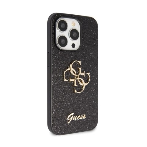 Guess Glitter Script Big 4G - Etui iPhone 14 Pro (czarny) Guess Glitter Script Big 4G - Etui iPhone 14 Pro (czarny)