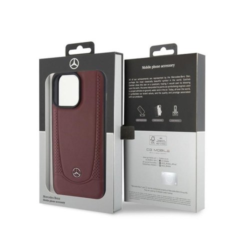 Mercedes Leather Urban Line - Etui iPhone 15 Pro Max (czerwony) Mercedes Leather Urban Line - Etui iPhone 15 Pro Max (czerwony)