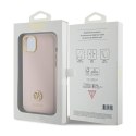 Guess Silicone Logo Strass 4G - Etui iPhone 15 Plus (różowy)