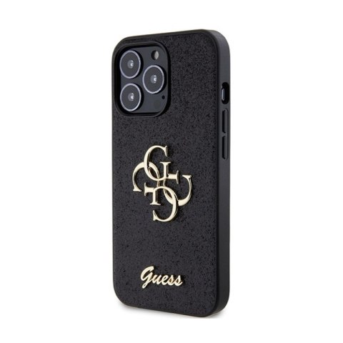 Guess Glitter Script Big 4G - Etui iPhone 13 Pro (czarny) Guess Glitter Script Big 4G - Etui iPhone 13 Pro (czarny)