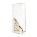 Guess Liquid Glitter Charms - Etui iPhone Xs / X (złoty)